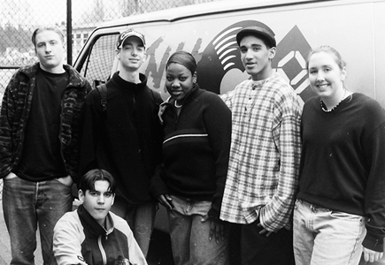 Small group of students in the '80s